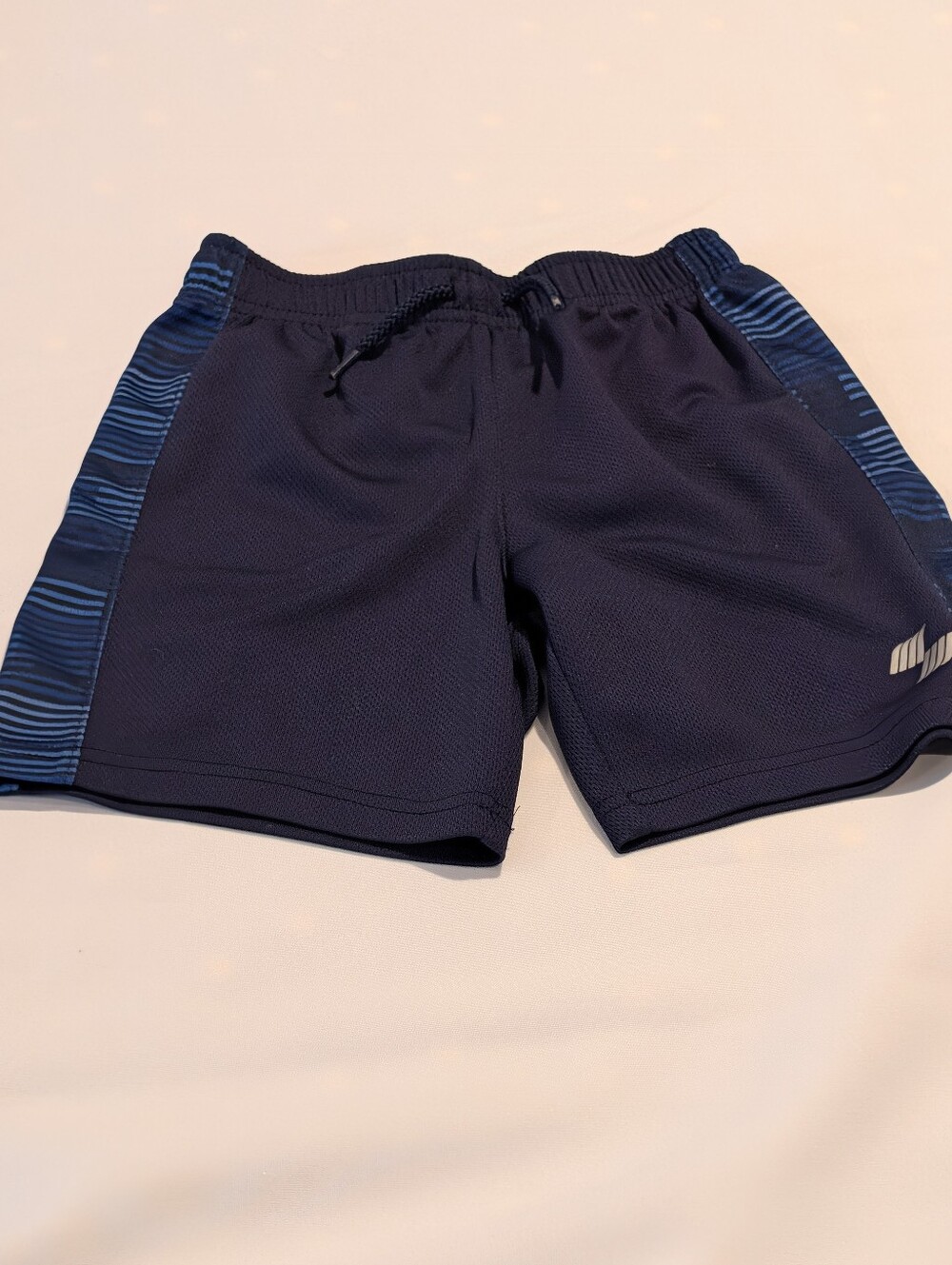 Boys 4T Place Sport Navy Athletic Mesh Shorts with Blue Side Panels